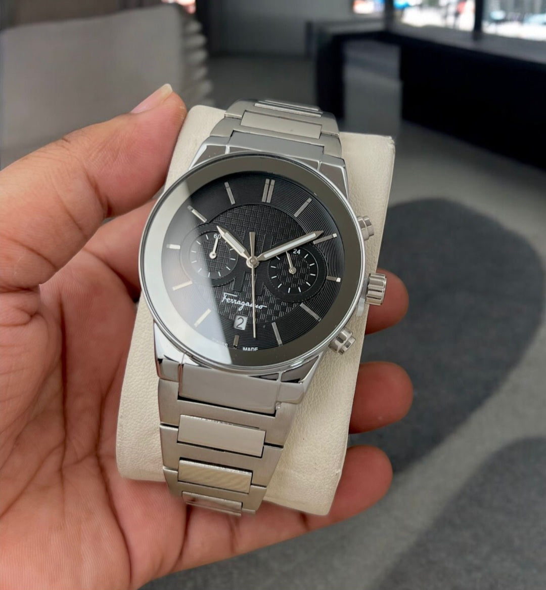 🕶️ FERRAGAMO Sapphire Men’s Watch ⌚