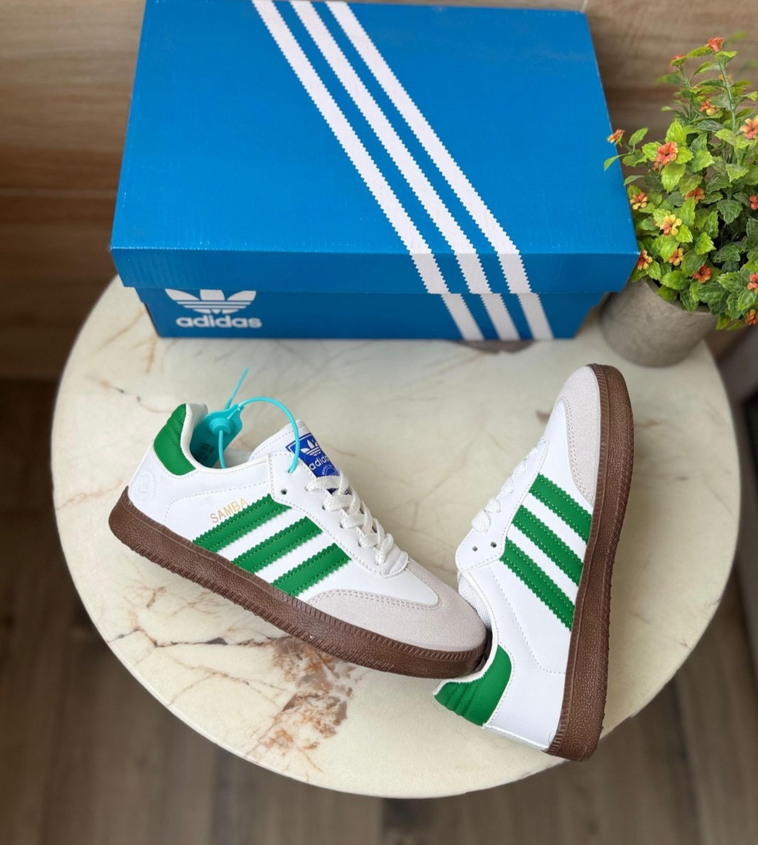 👟 ADIDAS ORIGINALS SAMBA – WHITE & GREEN