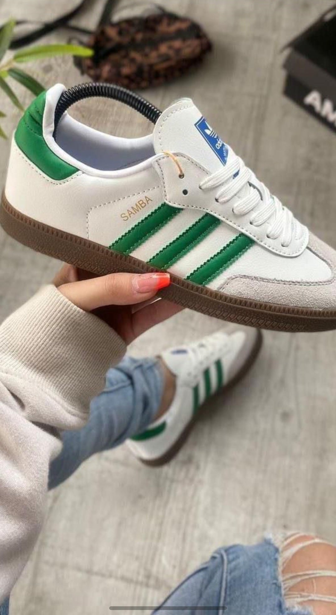 👟 ADIDAS ORIGINALS SAMBA – WHITE & GREEN